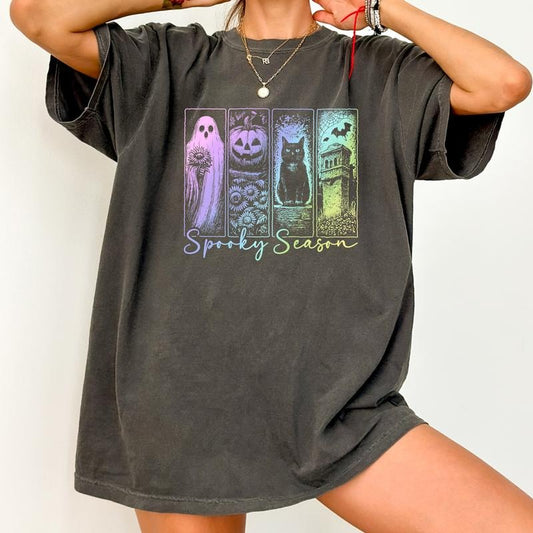 Imperial The Label Spooky Season Vintage Pastel Printed Comfort Colors T-Shirt