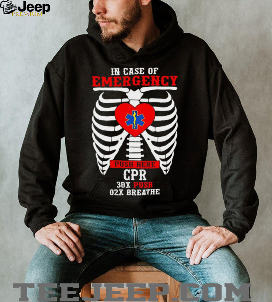 In Case Of Emergency CPR Ribcage Anatomy Medical Staff Graphic T Shirt