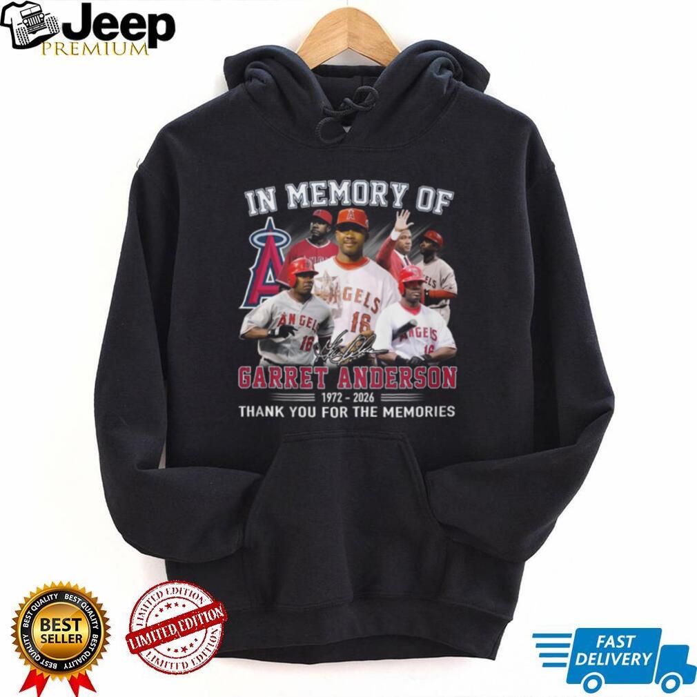 In Memory of Garret Anderson 1972 2026 Los Angeles Angels Tribute T Shirt