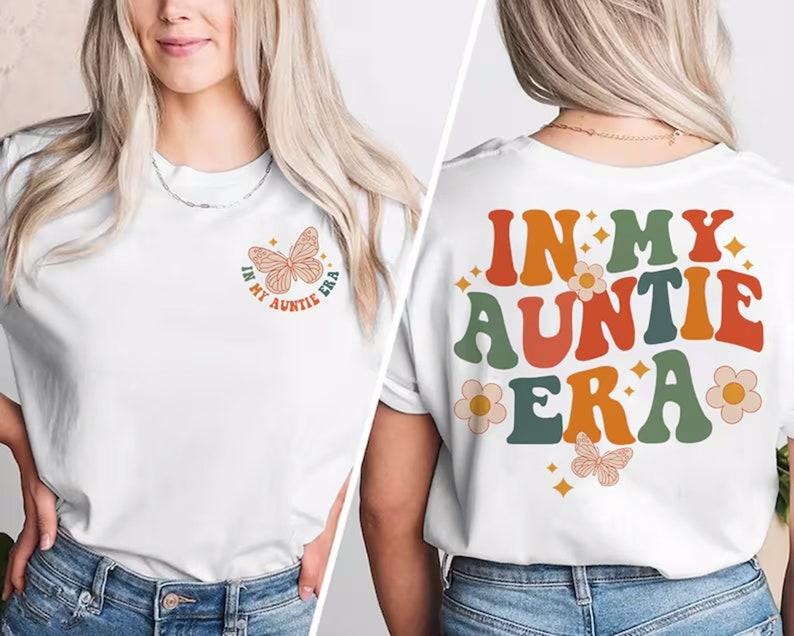 In My Auntie Era Shirt, Aunt Era Shirt, Eras Shirt, Aunt Shirt, Baby Pregnancy Announcement for Aunt, Gift For Aunt, Aunt Birthday Gift Tee