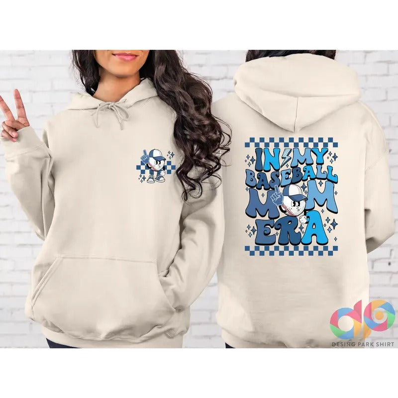 In My Baseball Mom Era Sweatshirt Baseball Mom Hoodie Baseball Mama Sweater Sports Mom Sweater Mothers Day Gift Baseball Lover Gift TK43GN