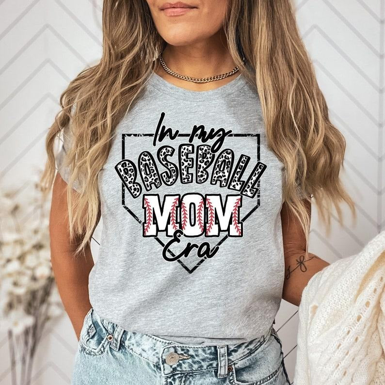 In My Baseball Mom Era Tshirt, Baseball Mom Shirt, Game Day T-Shirt, Mama Shirt, Sports Mom Gifts, Mom Era Shirt, Gift for baseball