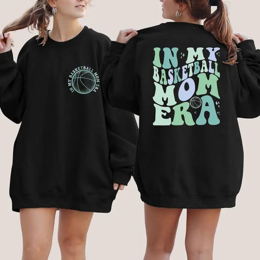 In My Basketball Mom Era Sweatshirt, Basketball Mom Sweater, Sport Mom Crewneck, Basketball LoverGame Day Sweatshirt,Basketball Season Shirt