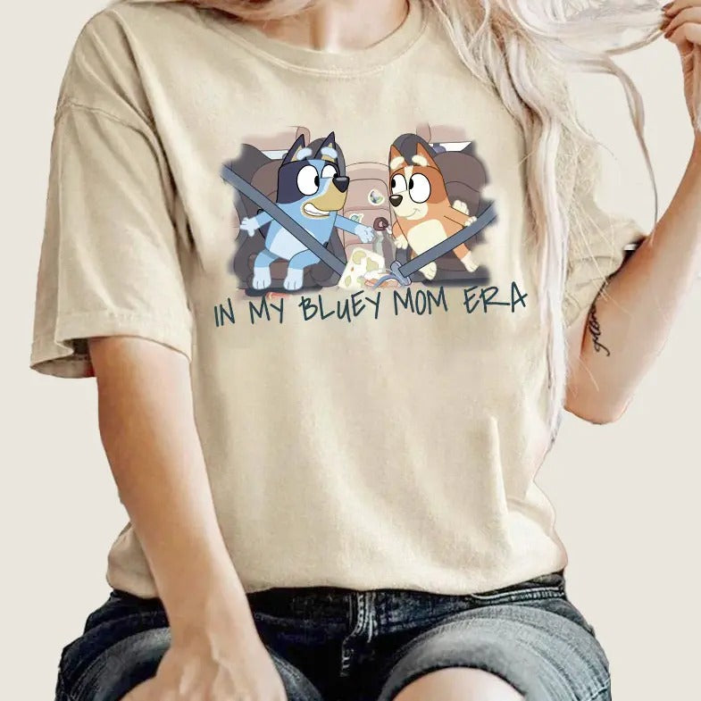 In My Bluey Mom Era Shirt | Cool Mothers Day | Bluey and Bingo Adult Shirt | Bluey Mom Shirt | Bluey Family Shirt | Mom Gifts | Funny Mom Shirt | Bluey Trending Shirt | Womens Clothing Shirt