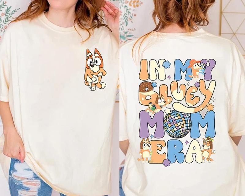 In My Bluey Mom Era Sweatshirt, Bluey Cool Mom Club Shirt, Bluey Chilli Heeler Shirt, Bluey Mom Sweatshirt, Bluey Mum...