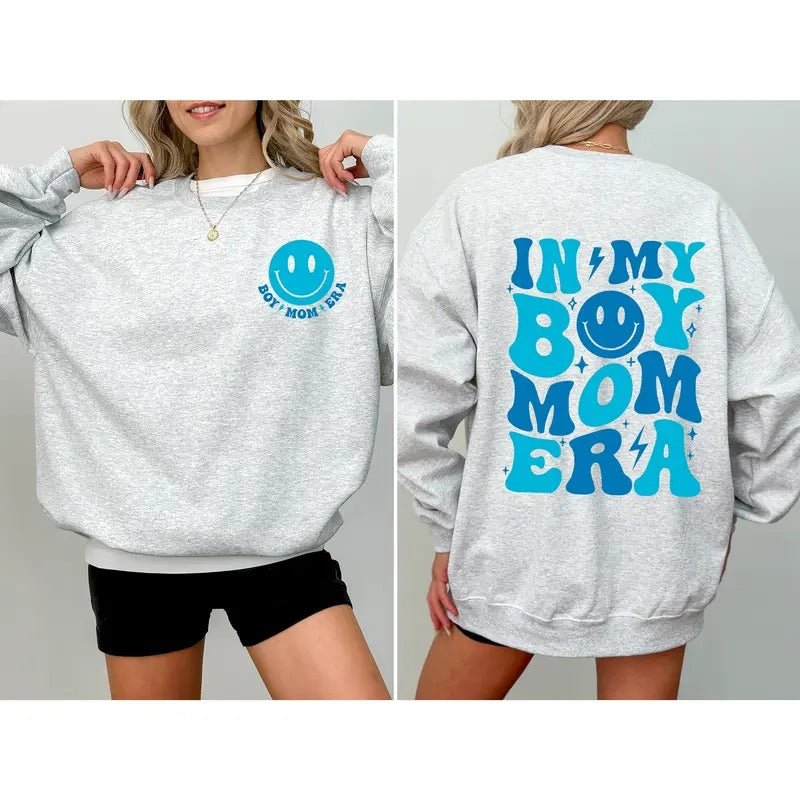 In My Boy Mom Era Sweatshirt Boy Mama Comfort Colors Tshirt Boy Mom Club Boy Mom Tshirt New Mom Gift Gender Reveal Expecting Mom Gift TK43GN