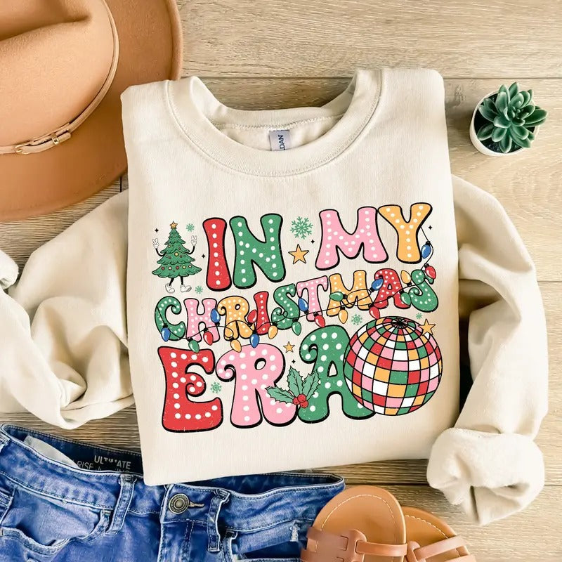 In My Christmas Era Shirt, Retro Christmas Shirt, Christmas Doodle Dots,Christmas Shirt ,Merry Christmas, Vintage Christmas Shirt Christmas Gift Idea 2024, Gift For Him, Gift For Her