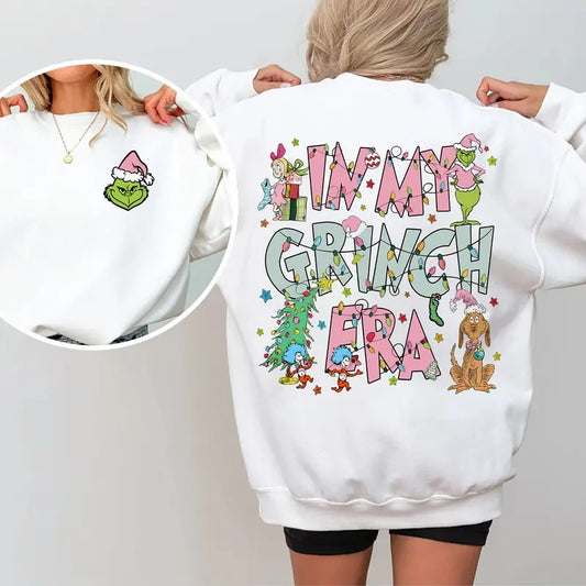 In My Christmas Era Sweatshirt, Whoville University T-Shirt, Funny Xmas Shirt, Pink Christmas Sweater, Christmas Holiday Shirt, Both Sided