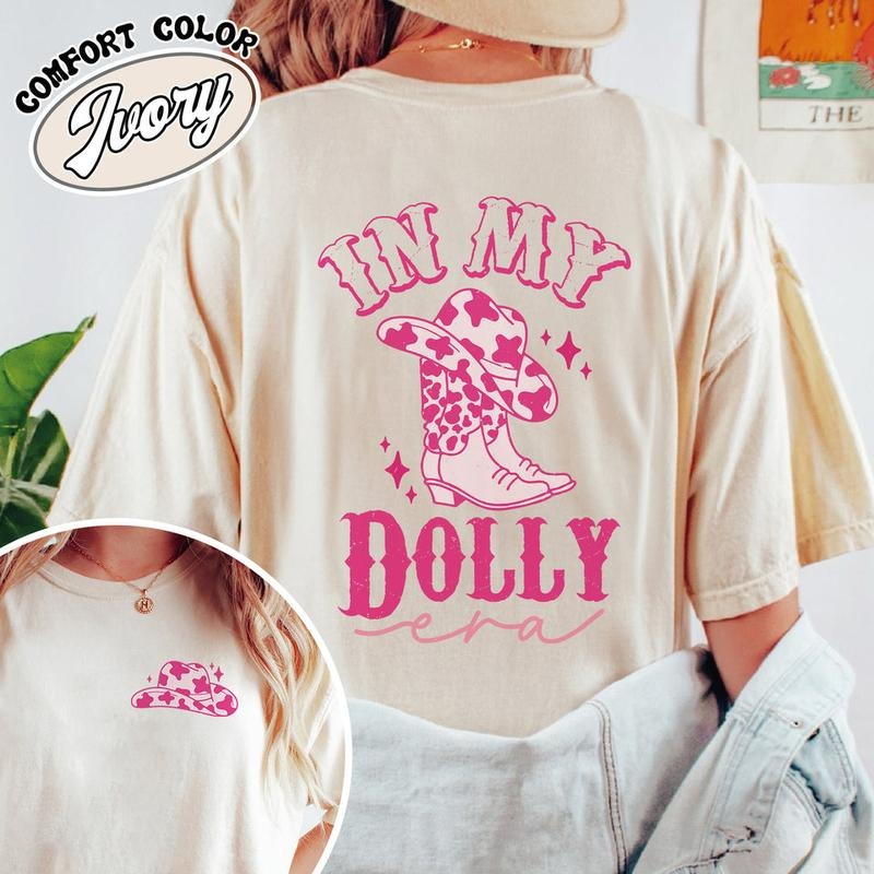In My Dolly Era Comfort Color Shirt, Dolly Shirt, Dolly Cowboys Shirt, Dolly Shirt for Girls, Dolly Shirt in Pink, Graphic Tees Dolly, Holiday Gift