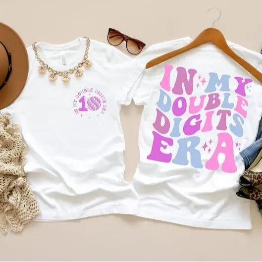 In My Double Digits Era Shirt, Birthday Girl Tee, 10 Years Old Birthday, 10th Birthday Gift, Gift For Girl