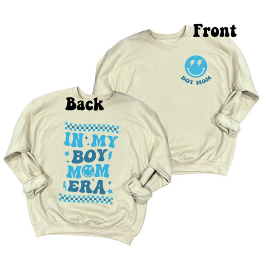In My ERA Theme Boy mom Girl Mom crewneck Sublimation T-Shirt Sweaters Cotton Unisex cute shirts