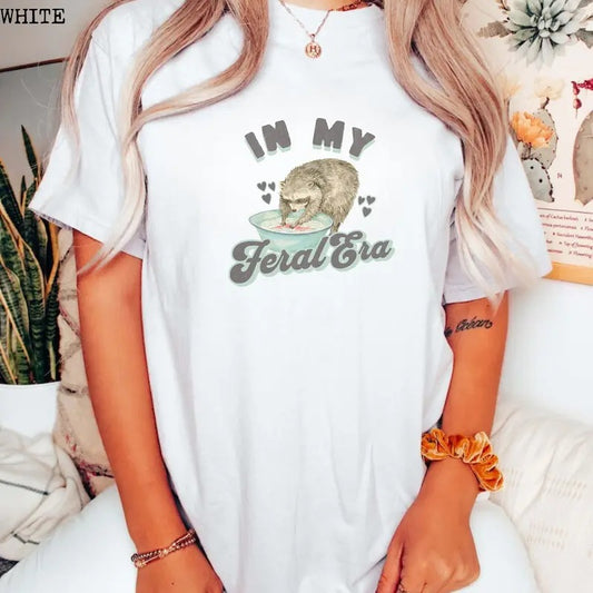 In My Feral Era Raccoon Shirt Funny Animal Shirt Vintage Raccoon Meme T Shirt Trash Panda T Shirt Retro Unisex Tee Animal Lover Gift  sweater and hoodie
