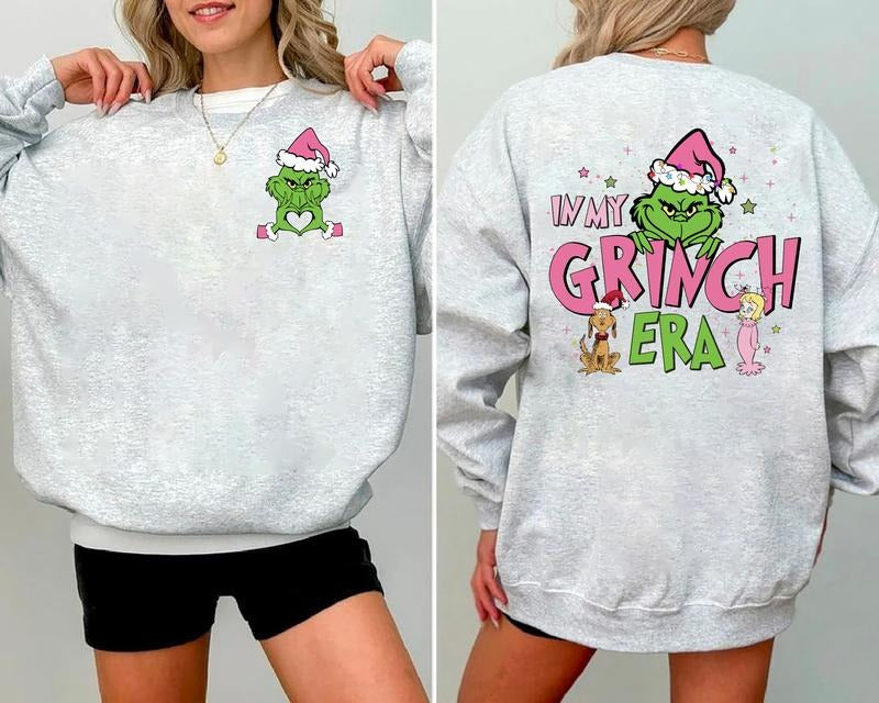 In My Grinch Era Sweatshirt, Vintage Grinch 2 Sided Shirt, Grinchmas Crewneck, Grinch Christmas Sweatshirt, Merry GrinchMas Sweatshirt, Grinch Christmas Party Hoodie