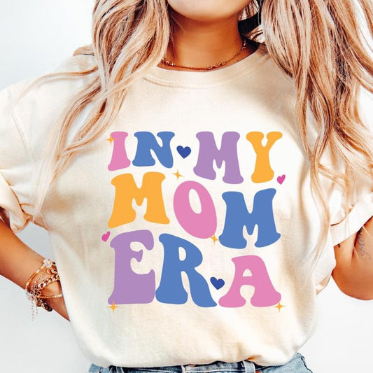 In My Mom Era T-shirt, Retro Concert Shirt, Mom Shirt, Gift for Mom, Mom Birthday Gift, Mama Shirt, New Mom, Mom Era Shirt, Casual Cotton Oversized Unisex Shirt, Mother's Day shirt Comfort Fabric Top Womenswear