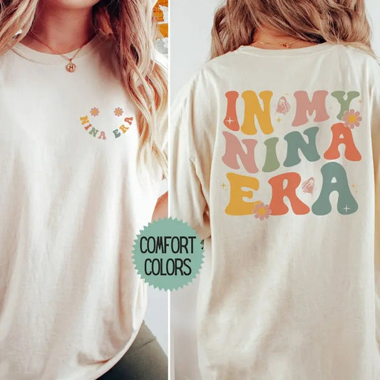 In My Nina Era Shirt Comfort Colors Nina Tshirt Godmother Tees Nina T-shirt Christmas Gift For Godmother Mothers Day Shirt Madrina TK43GN