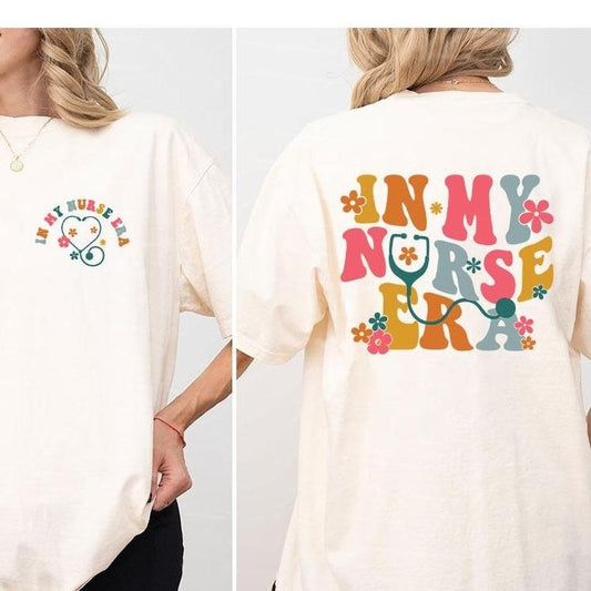 In My Nurse Era Shirt, Comfort Color Nurse Shirt, Custom Nurse Gift, Cool Nurse, Nurse Graduation Gift, Gift For Nurse, Shirt For Women, Women Top, Nurse Gifts, Cute Nurse For Girl, Nursing School Gift For Nurse Breathable Casual T-Shirt