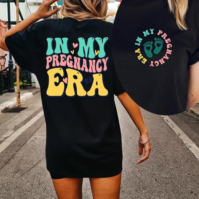 In My Pregnancy Era T-shirt, Pregnant Shirt, Pregnancy Shirt, Pregnancy Reveal, Pregnancy Announcement, Gender Reveal