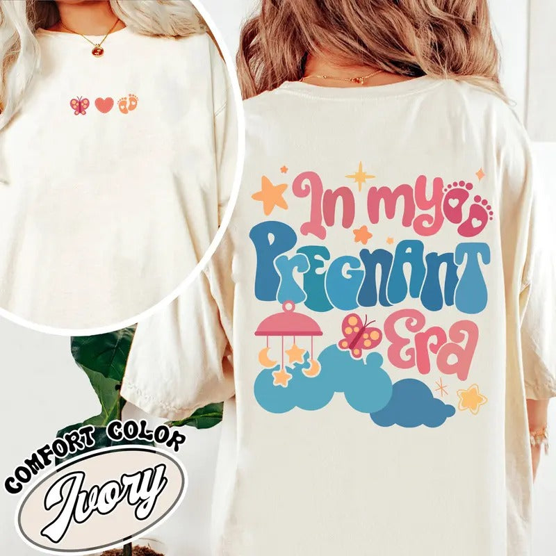 In My Pregnant Era Comfort Color Shirt, In My Pregnant Era Shirt, In My Pregnant Era, In My Pregnant Era Shirt, My Mom's Pregnant, Cute Pregnant