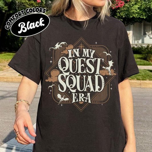 In My Quest Squad Era Comfort Colors Shirt, Ridoc Onyx Storm Shirt, Fourth Wing New Merch, Dragon Rider Shirt, Onyx Storm Book Inspired Tee
