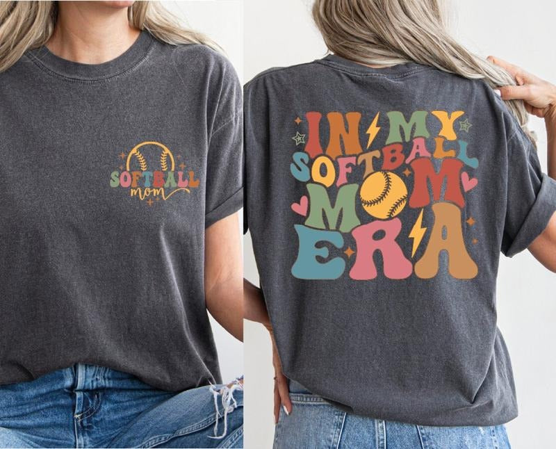 In My Softball Mom Era Shirt Game Day Tshirt Retro Sport Mom Tee Softball Mama Shirt Softball Shirt Mothers Day Gift Team Mom Gift TK43GN