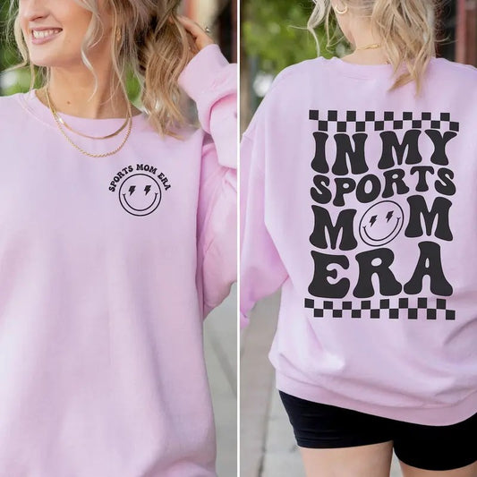 In My Sports Mom Sweatshirt, Retro Mom Life Sweater, Funny Game Day Crewneck, Team Mom Gift, Checkered Sports Mama Shirt, Trendy Mom  T-shirt, sweater and Hoodie
