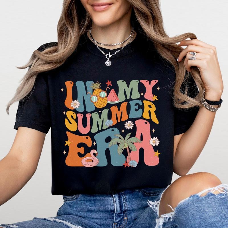 In My Summer Era Shirt, Summer Groovy Shirt for Women, Summer Welcome Shirt, Last Day Of School T-Shirt, Summer Shirt for...