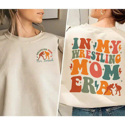 In My Wrestling Mom Era Sweatshirt Wrestling Mom Shirt Sports Mama Sweater Wrestler Mom Gift Game Day Mothers Day Gift Gift For Her TK43GN