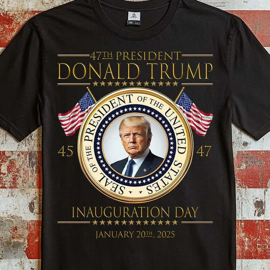 Inauguration Day of 47th President Donald Trump Vintage Graphic T-shirt, Trump Unauguration T-shirt, For Trump shirts, posters on Inauguration Day