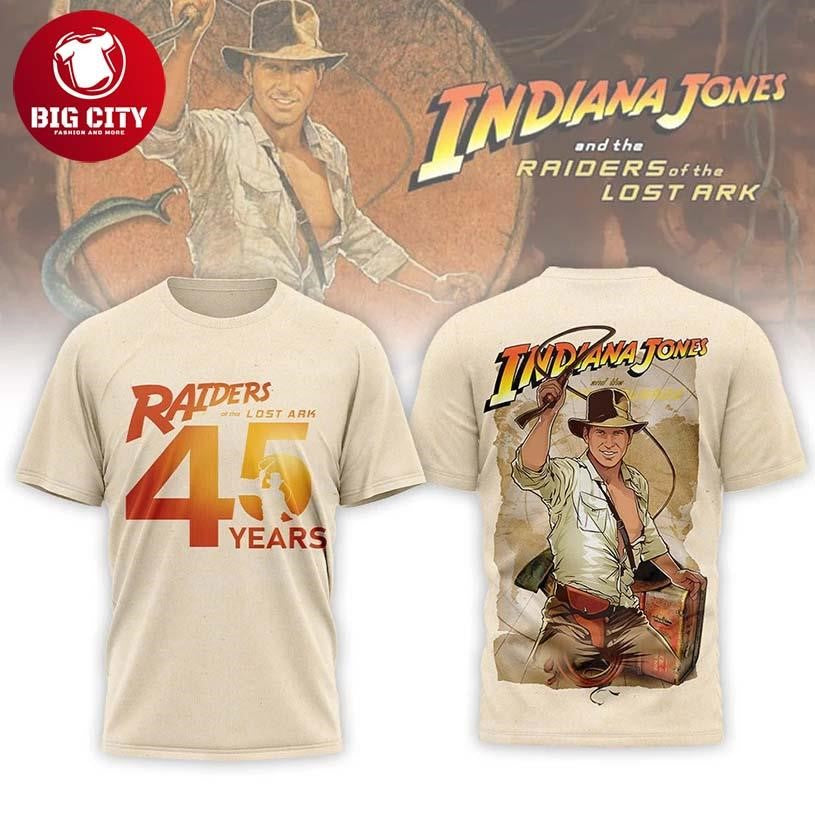 Indiana Jones Raiders Of The Lost Ark 45 Years Anniversary Two Sided Shirt