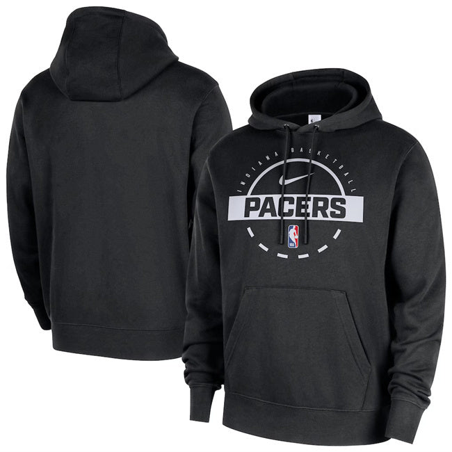 Indiana Pacers Black 2025 26 Practice Club Pullover Hoodie