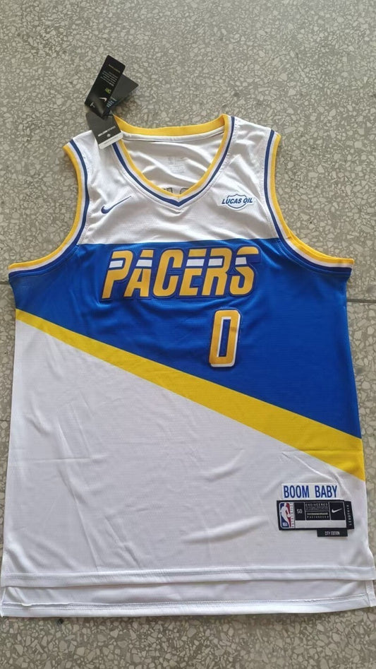 Indiana Pacers #0 Tyrese Haliburton Pacers 0 City Edition Style 2