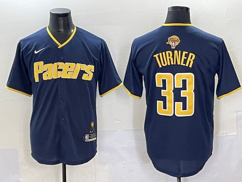 Indiana Pacers #33 Myles Turner nba Collaboration ( Style 3