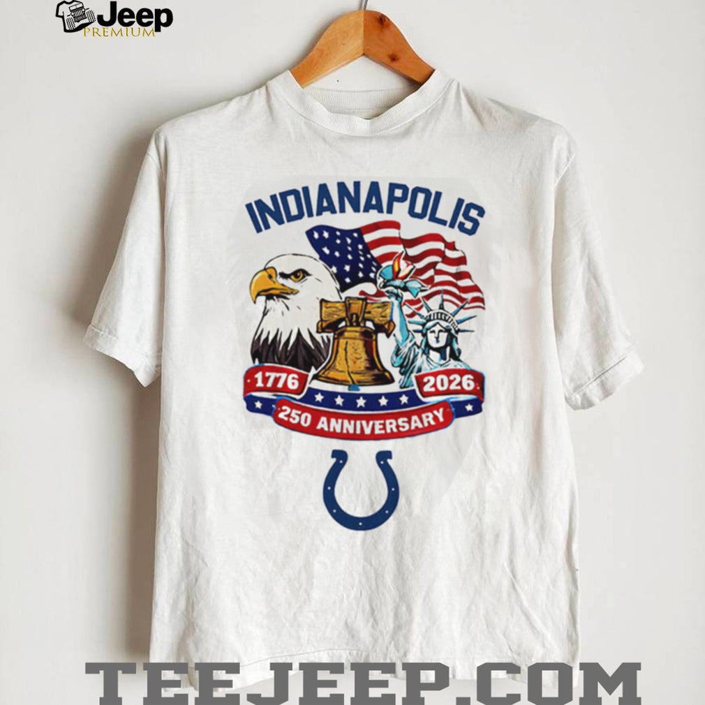 Indianapolis Colts 250th Anniversary 1776 2026 American Flag Custom Jersey T Shirt