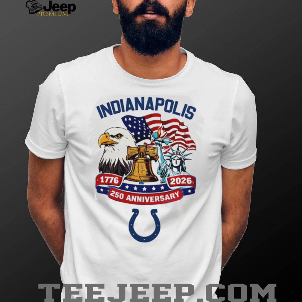 Indianapolis Colts 250th Anniversary 1776 2026 American Flag Custom Jersey T Shirt