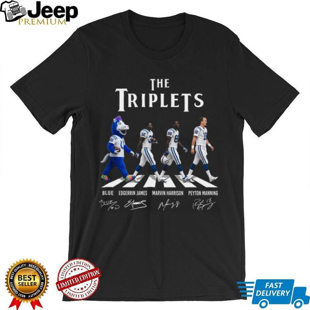 Indianapolis Colts The Triplets Manning Harrison James Blue Mascot Football Fans Shirt