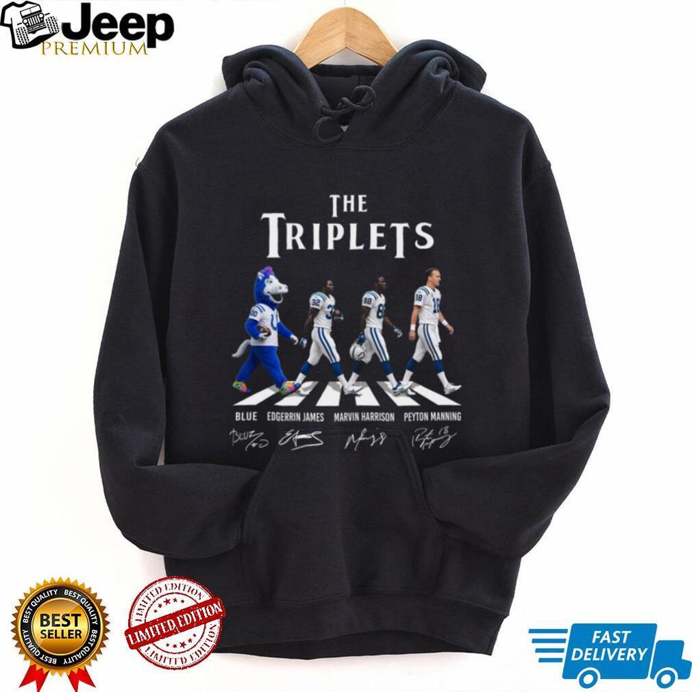 Indianapolis Colts The Triplets Manning Harrison James Blue Mascot Football Fans Shirt