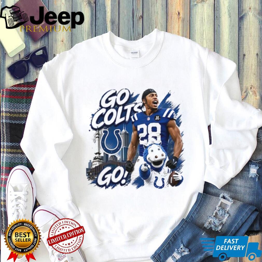 Indianapolis Colts go Colts go Jonathan Taylor and mascot shirt