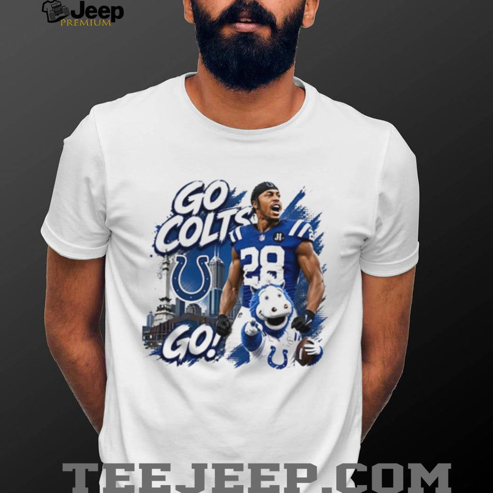 Indianapolis Colts go Colts go Jonathan Taylor and mascot shirt