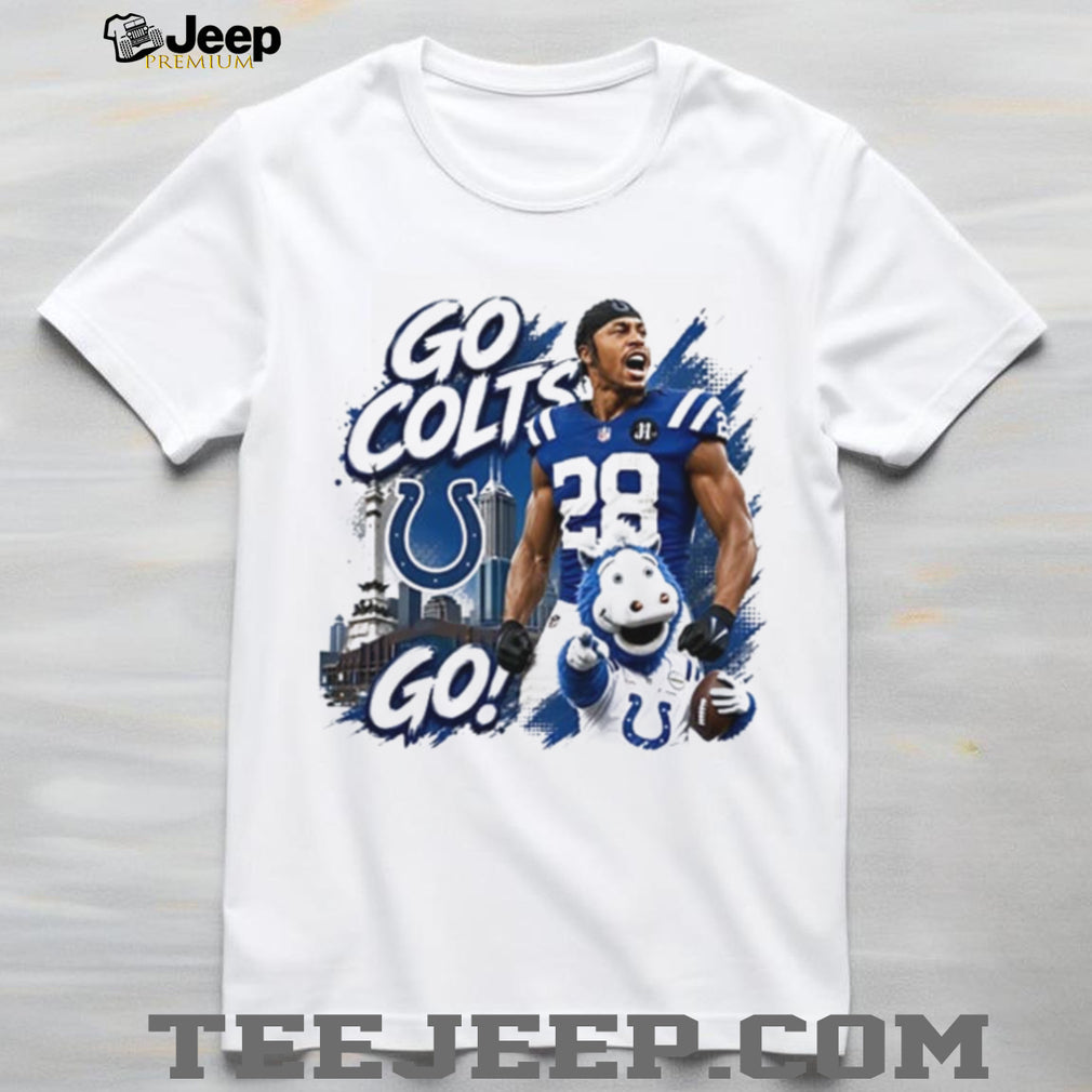 Indianapolis Colts go Colts go Jonathan Taylor and mascot shirt