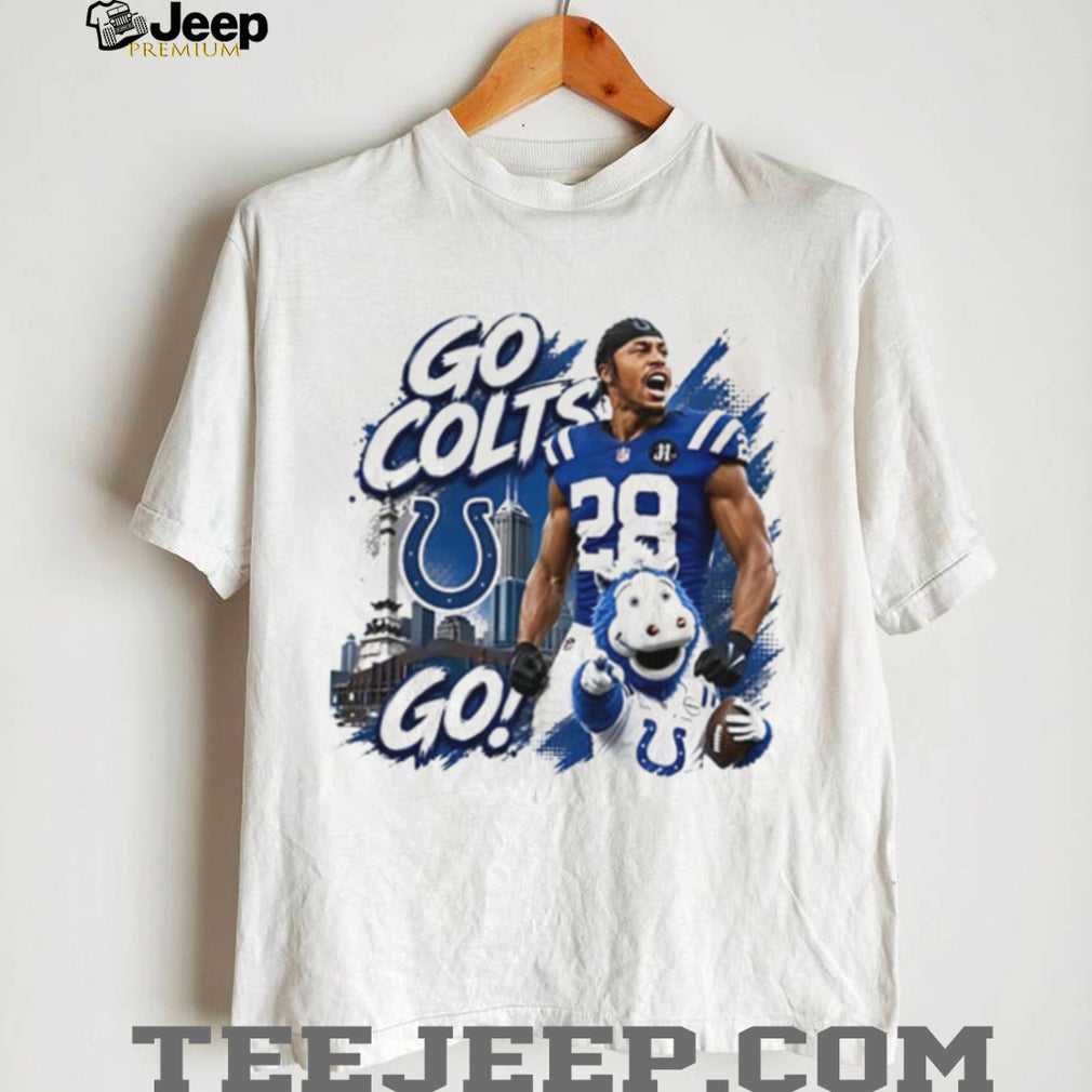 Indianapolis Colts go Colts go Jonathan Taylor and mascot shirt