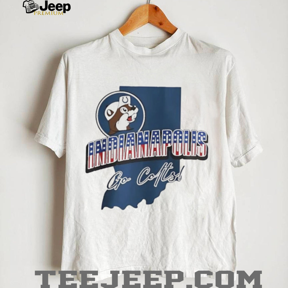 Indianapolis Football Mascot State Map Graphic T Shirt