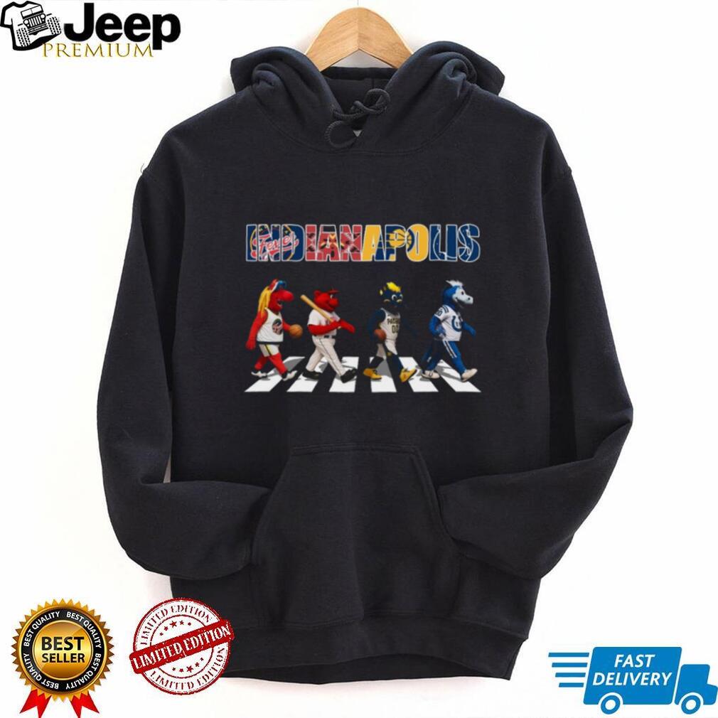 Indianapolis Sports Mascots Abbey Road Parody Colts Pacers Fever T Shirt