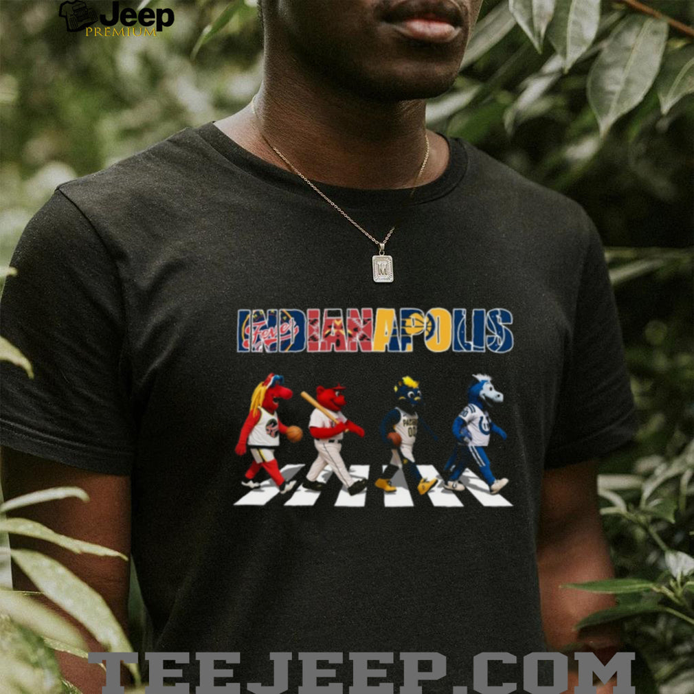 Indianapolis Sports Mascots Abbey Road Parody Colts Pacers Fever T Shirt