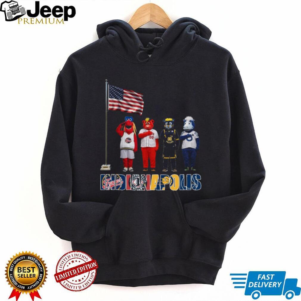Indianapolis Sports Mascots US Flag Salute Patriotic Coffee T Shirt