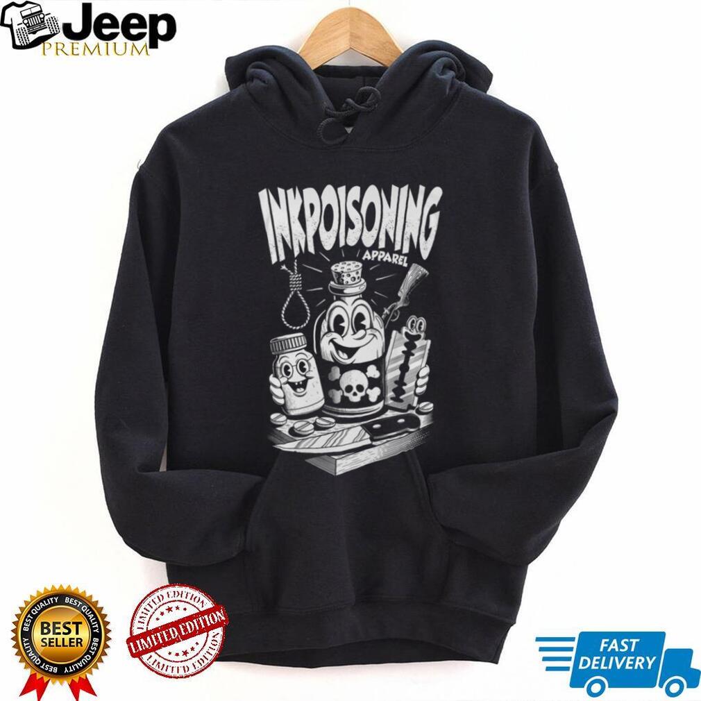 Inkpoisoning Apparel Vintage Cartoon Poison Bottle Graphic Streetwear T Shirt