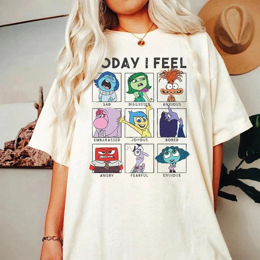 Inside Out 2 Today I Feel Shirt, It's Okay To Feel All The Feels Shirt, Mental Health T-Shirt, Inclusion Sweatshirt, Speech Therapy Shirt, BCBA Shirt, Para Shirt, Possitive Message Shirt