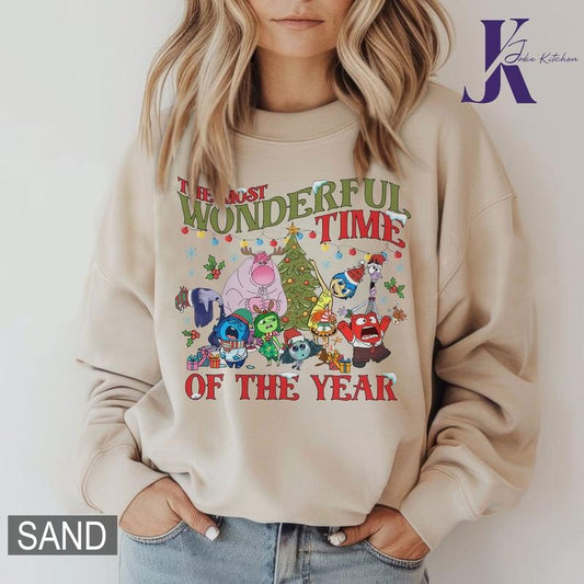 Inside Out Christmas Shirt, It's The Wonderful Time of The Year Sweatshirt, Christmas Movie Shirt, Inside Out Emotions Christmas, Friends Christmas Sweater