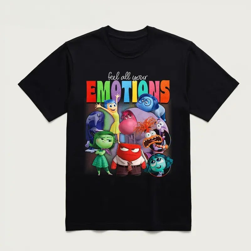 Inside Out characters shirt, It's Okay To Feel All The Feels Shirt,  Mental Health Matter Shirt, Emotional support shirt, Feelings shirt, Inside Out 2shirtstyle{n002}2