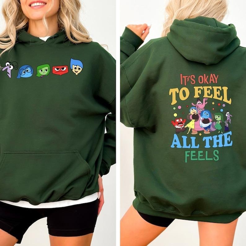 Inside out 2 friends 2 sides sweatshirt, It's Okay To Feel All The Feels Shirt,  Mental Health Matter Shirt, Emotional support shirt, Feelings shirt, Inside Out 2shirt