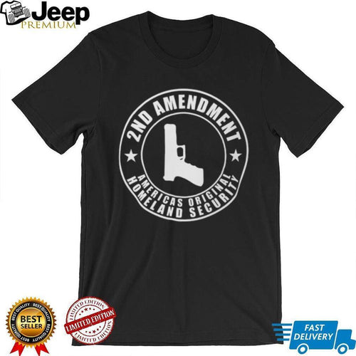 2nd Amendment Homeland Security Pistol Seal Black T Shirt